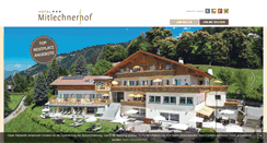 Desktop Screenshot of hotel-mitlechnerhof.com